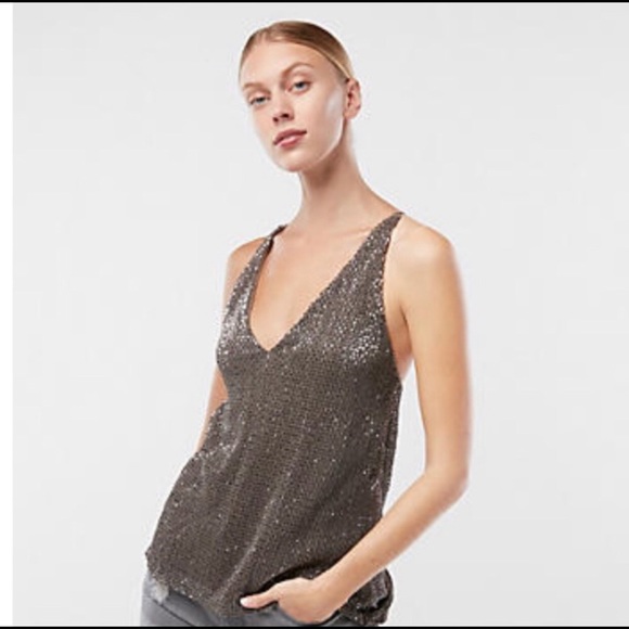 Express Tops - NWOT Express sequin cami